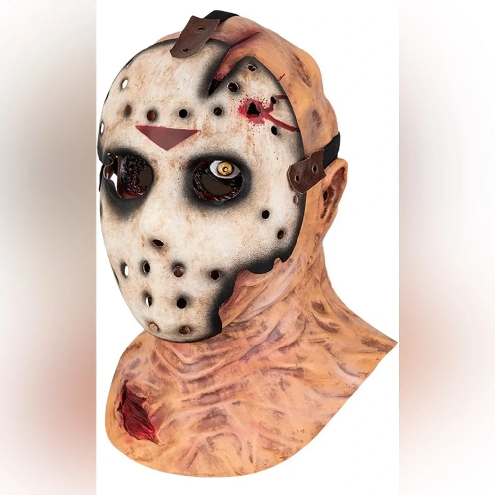 Creepy Jason Mask Scary Two-in-one Face Zombie Prorp Skull Cosplay Mask. NEW!!